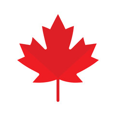 Fototapeta premium Red Maple Leaf Autumn Theme Clean Vector