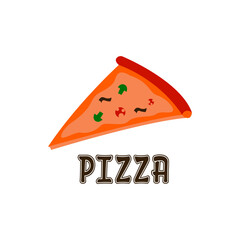 Pizza brand logo design template