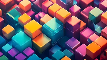 Obraz premium abstract background with colorful squares