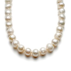 Obraz premium Adorn Yourself with Polished Pearl Strand Necklace Highlighting Natural Nacre Lustre and Effortless Timeless Sophistication