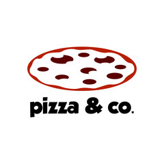 Pizza brand logo design template