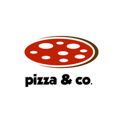 Pizza brand logo design template