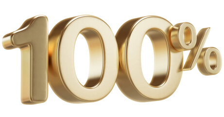 100 Percent off Sale Discount Golden Number