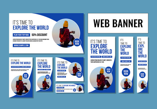 Adventure Travel Promotional Banner Set