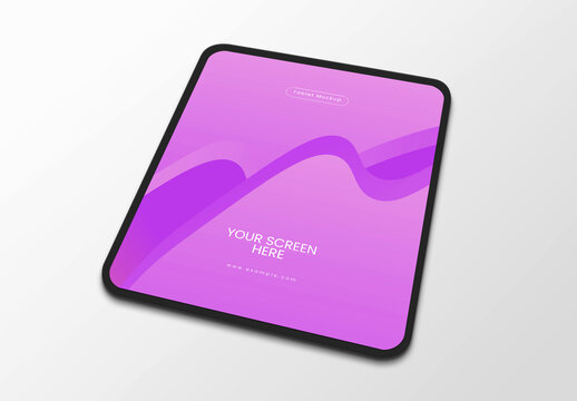 Front View Tablet Mockup Template