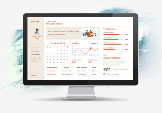 E Learning Dashboard Design