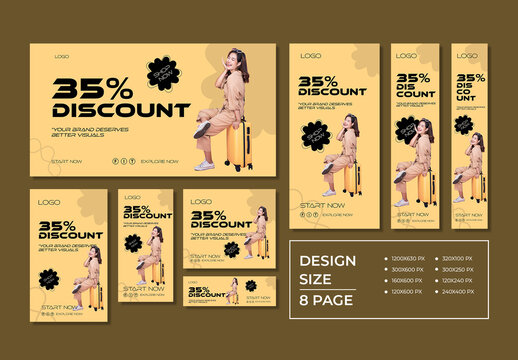 Travel Discount Sale Web Banner Set