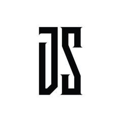 JS monogram logo design letter text name symbol monochrome logotype alphabet character simple logo