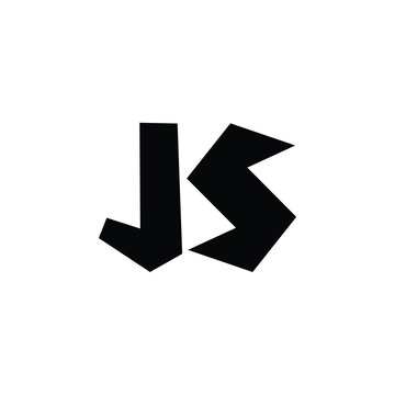 JS monogram logo design letter text name symbol monochrome logotype alphabet character simple logo