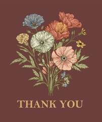 Daisies fabric blooming realistic isolated flowers. Vintage background. Set thank you wildflowers. Wallpaper baroque. Drawing engraving. Vector illustration © Наталья Лобенко