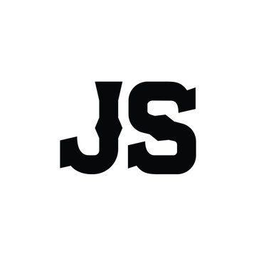 JS monogram logo design letter text name symbol monochrome logotype alphabet character simple logo
