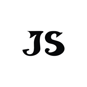 JS monogram logo design letter text name symbol monochrome logotype alphabet character simple logo