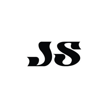 JS monogram logo design letter text name symbol monochrome logotype alphabet character simple logo