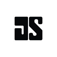JS monogram logo design letter text name symbol monochrome logotype alphabet character simple logo