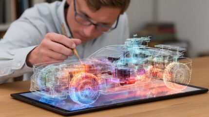 Designing Future Engineer Creates 3D Car Model.