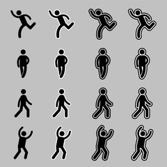 black Stickman stick man figure people stick figure stick silhouette human silhouette pictogram