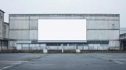 Fototapeta premium Empty billboard on a large industrial building.