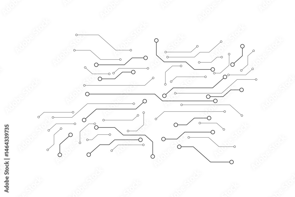 Aufkleber Abstract digital background with technology circuit board texture. Electronic motherboard illustration. Communication and engineering concept. Vector illustration 