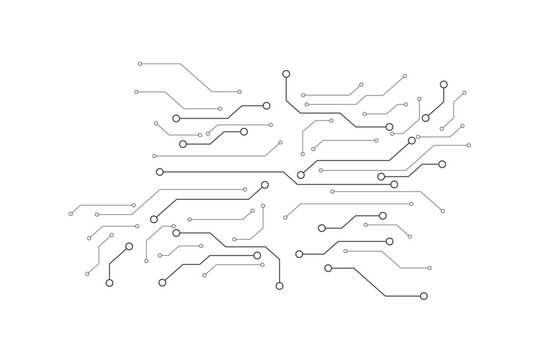 Abstract digital background with technology circuit board texture. Electronic motherboard illustration. Communication and engineering concept. Vector illustration 