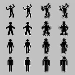 black Stickman stick man figure people stick figure stick silhouette human silhouette pictogram