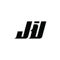 JU monogram logo design letter text name symbol monochrome logotype alphabet character simple logo