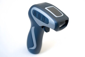 A modern barcode scanner device isolated on a clean white background for product sales