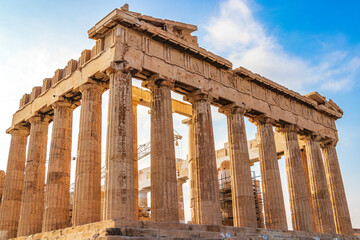 Acropolis of Athens ruins Parthenon Greeces capital Athens in Greece.