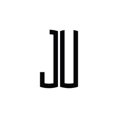 JU monogram logo design letter text name symbol monochrome logotype alphabet character simple logo