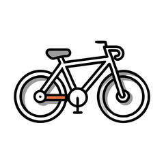 Fototapeta premium Stylish bicycle illustration with minimalist design on a white backgroundStylish bicycle illustration with minimalist design on a white background