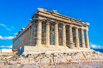 Obraz premium Acropolis of Athens ruins Parthenon Greeces capital Athens in Greece.