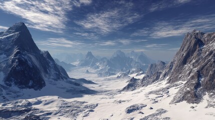 Obraz premium Highaltitude scenery reveals a world untouched by civilization