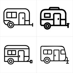 caravan icon set
