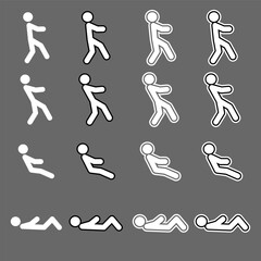 white Stickman stick man figure people stick figure stick silhouette human silhouette pictogram
