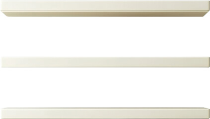 Obraz premium Three Horizontal Light Beige Shelves