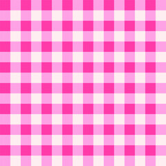 Coquette Pink Checkered Seamless Pattern. Charming Geometric Gingham Design with Picnic Romance and Vintage Style. Ideal for Valentine’s Day Crafts, Fashion Textiles, and Cute Paper Goods.
