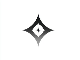 Fototapeta premium Abstract graphic design of a stylized diamond shape.