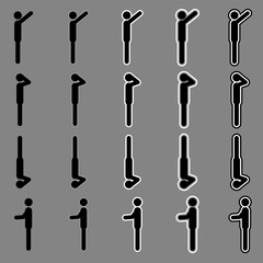 black Stickman stick man figure people stick figure stick silhouette human silhouette pictogram