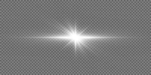 A bright flash of light. Light sparkles. Light effect. Light star.