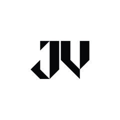 JV monogram logo design letter text name symbol monochrome logotype alphabet character simple logo