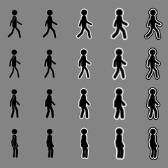black Stickman stick man figure people stick figure stick silhouette human silhouette pictogram