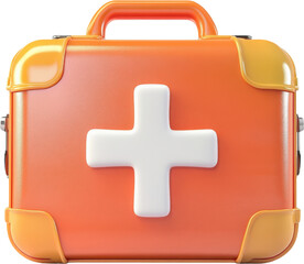 Obraz premium Orange First Aid Kit Icon