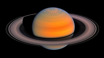 Saturn's ringed structure in stunning space imagery.