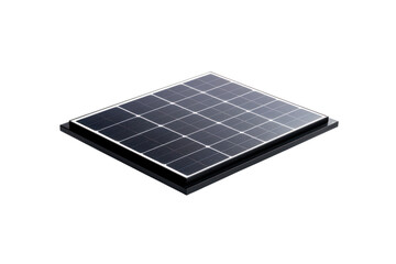 Solar Panel Energy Innovation: A sleek, modern solar panel, embodying renewable energy and sustainable living, is isolated against a clean background.