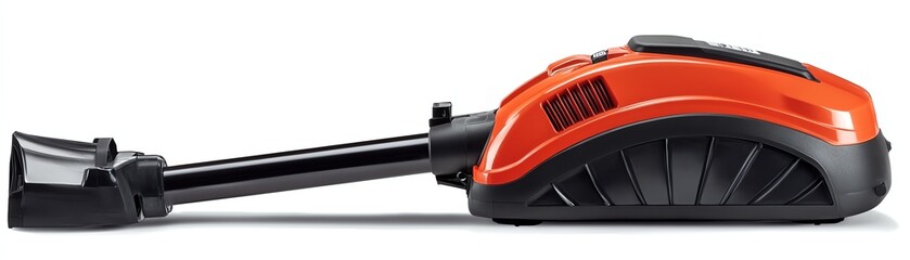 Electric vacuum cleaner on white isolated background.