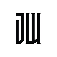 JW monogram logo design letter text name symbol monochrome logotype alphabet character simple logo