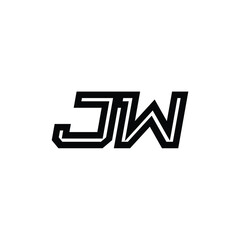 JW monogram logo design letter text name symbol monochrome logotype alphabet character simple logo