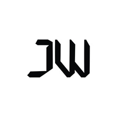 JW monogram logo design letter text name symbol monochrome logotype alphabet character simple logo