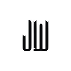 JW monogram logo design letter text name symbol monochrome logotype alphabet character simple logo
