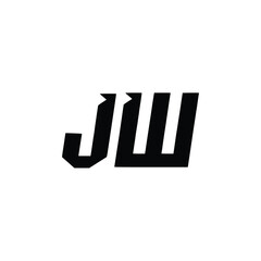 JW monogram logo design letter text name symbol monochrome logotype alphabet character simple logo