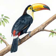 Fototapeta premium toucan on a white background